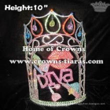 Wholesale Custom Crystal Lipstick Pageant Crowns